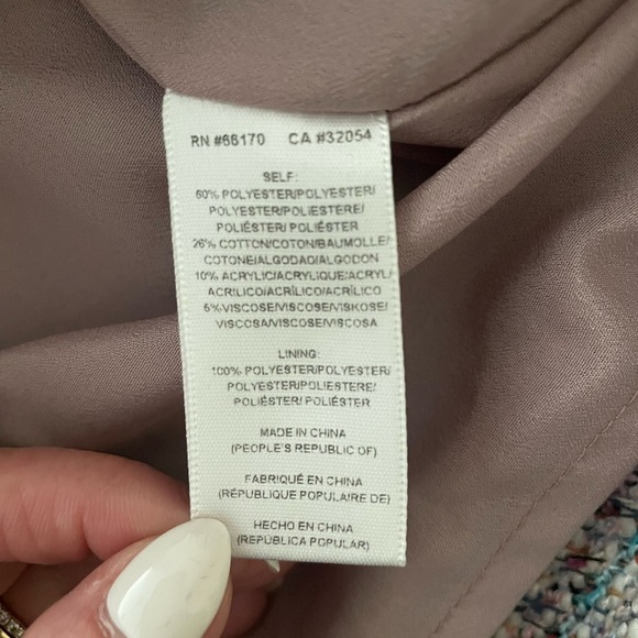 Anthropologie Hutch Pink Multicolor White Tweed Fringed Skirt, Size 2 - Picture 11 of 12